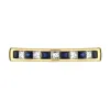 18ct Yellow Gold 0.36ct Sapphire Diamond Half Eternity Ring sold by Jura Watches