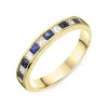 18ct Yellow Gold 0.36ct Sapphire Diamond Half Eternity Ring sold by Jura Watches