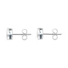 9ct White Gold Blue Topaz 6x4mm Pear Rub Over Stud Earrings sold by Jura Watches
