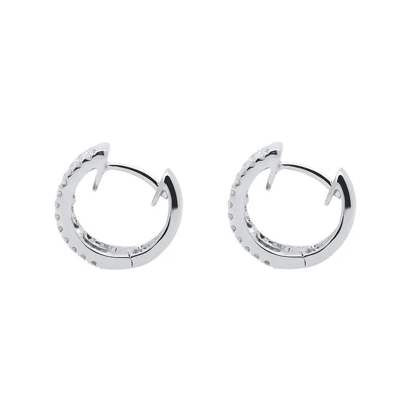 18ct White Gold 0.70ct Rainbow Sapphire Diamond Hoop Earrings sold by Jura Watches product image thumbnail 2