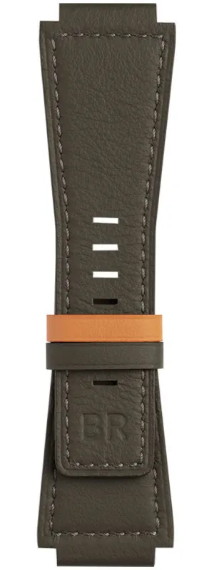 Bell & Ross Strap BR01/BR03 Calfskin Khaki Orange Reversible sold by Jura Watches