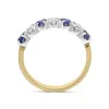 18ct Yellow Gold 0.41ct Sapphire Diamond Claw Set Half Eternity Ring sold by Jura Watches