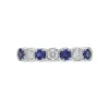 18ct Yellow Gold 0.41ct Sapphire Diamond Claw Set Half Eternity Ring sold by Jura Watches