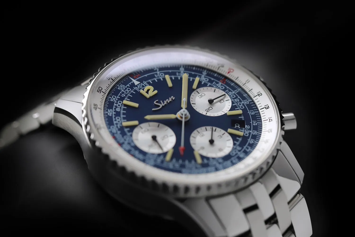 Sinn 903 St BE II Navigation Chronograph Bracelet Watch sold by Jura Watches product image thumbnail 4