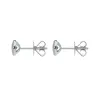18ct White Gold 0.43ct Emerald Diamond Round Stud Earrings sold by Jura Watches