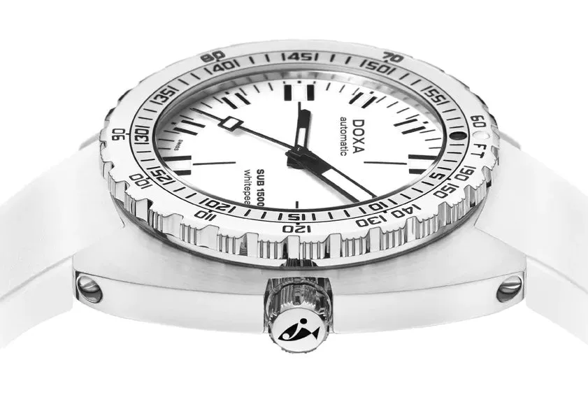 Doxa SUB 1500T Whitepearl Rubber Watch sold by Jura Watches product image thumbnail 3