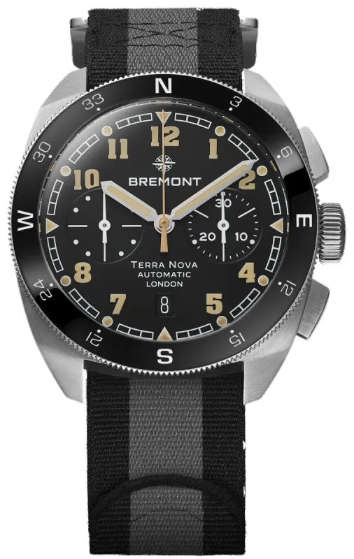 Bremont Terra Nova 42.5 Steel Chronograph Nato Watch sold by Jura Watches
