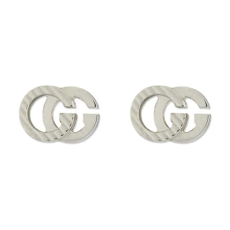Gucci GG Running 18ct White Gold Stud Earrings D sold by Jura Watches