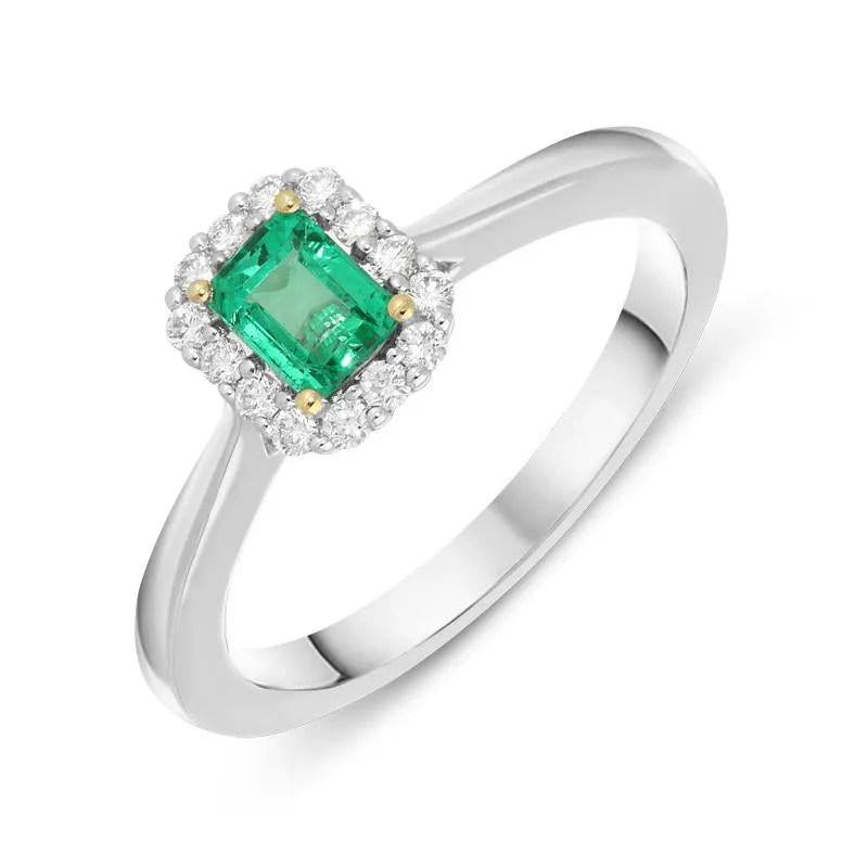 18ct White Gold 0.36ct Emerald Diamond Emerald Cut Ring sold by Jura Watches