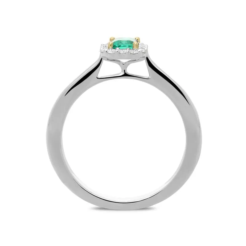 18ct White Gold 0.36ct Emerald Diamond Emerald Cut Ring sold by Jura Watches product image thumbnail 2