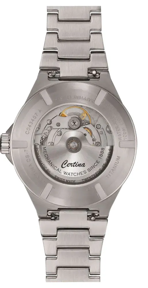 Certina DS-7 Powermatic 80 Titanium Watch sold by Jura Watches product image thumbnail 3
