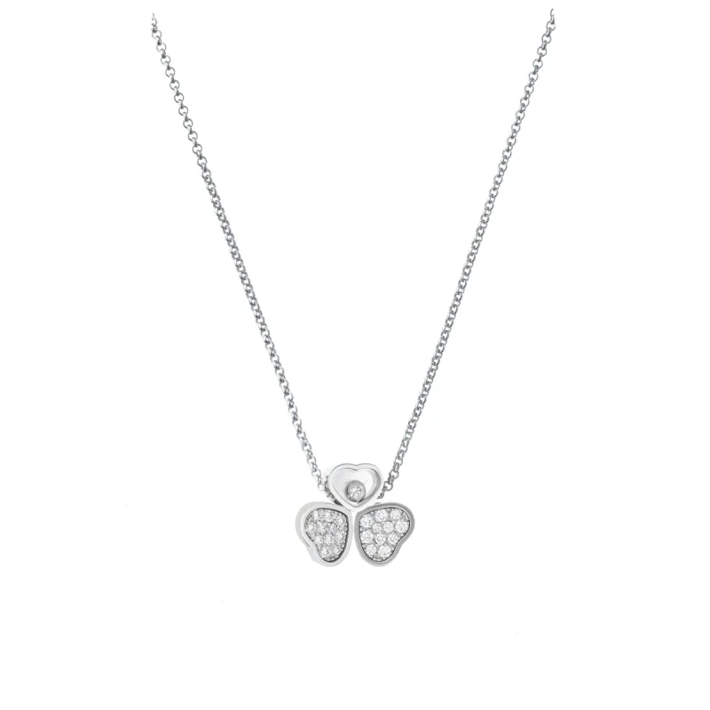 Chopard Happy Hearts Wings 18ct White Gold Diamond Necklace sold by Jura Watches