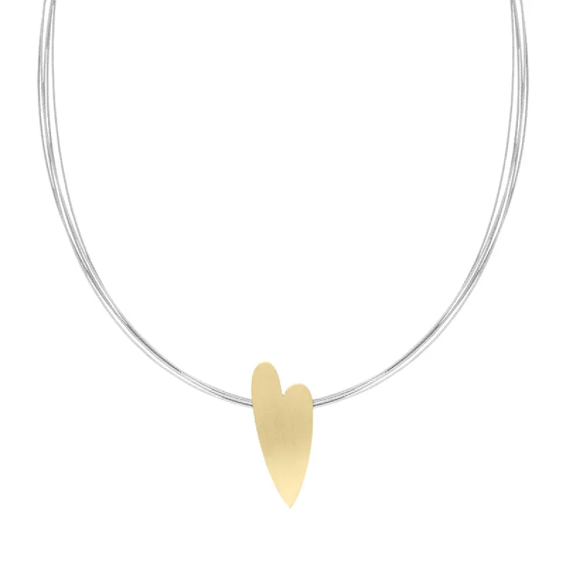 Sterling Silver Gold Plated Heart Necklace D sold by Jura Watches