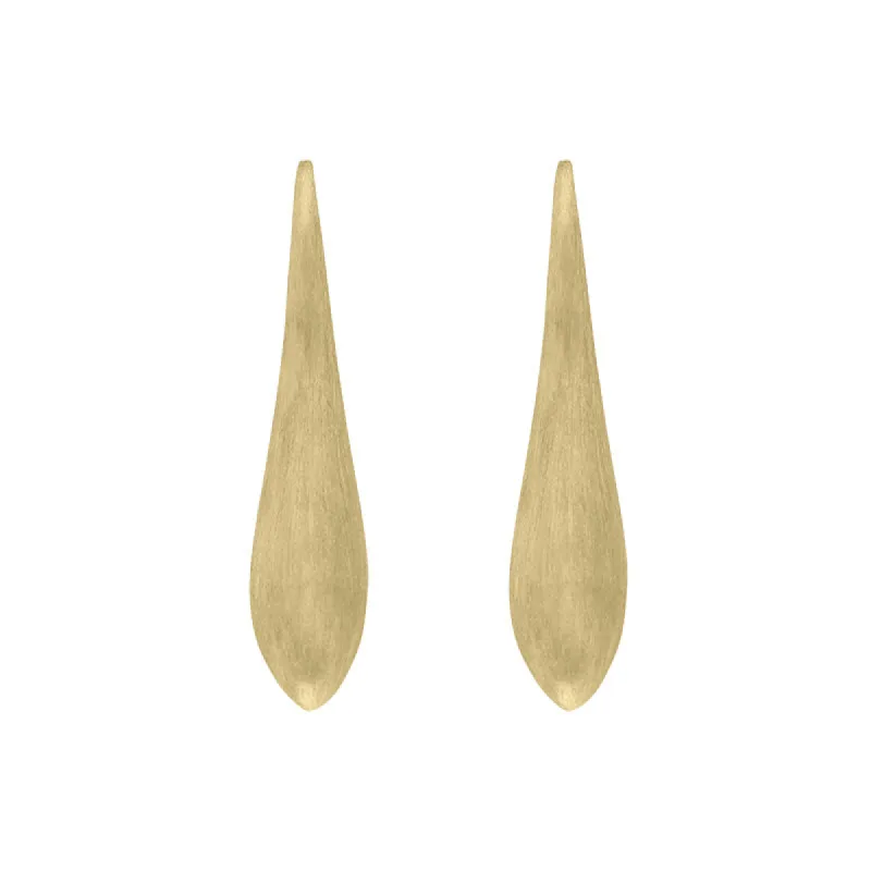 Sterling Silver Gold Plated Monika Curved Tusk Stud Earrings D sold by Jura Watches