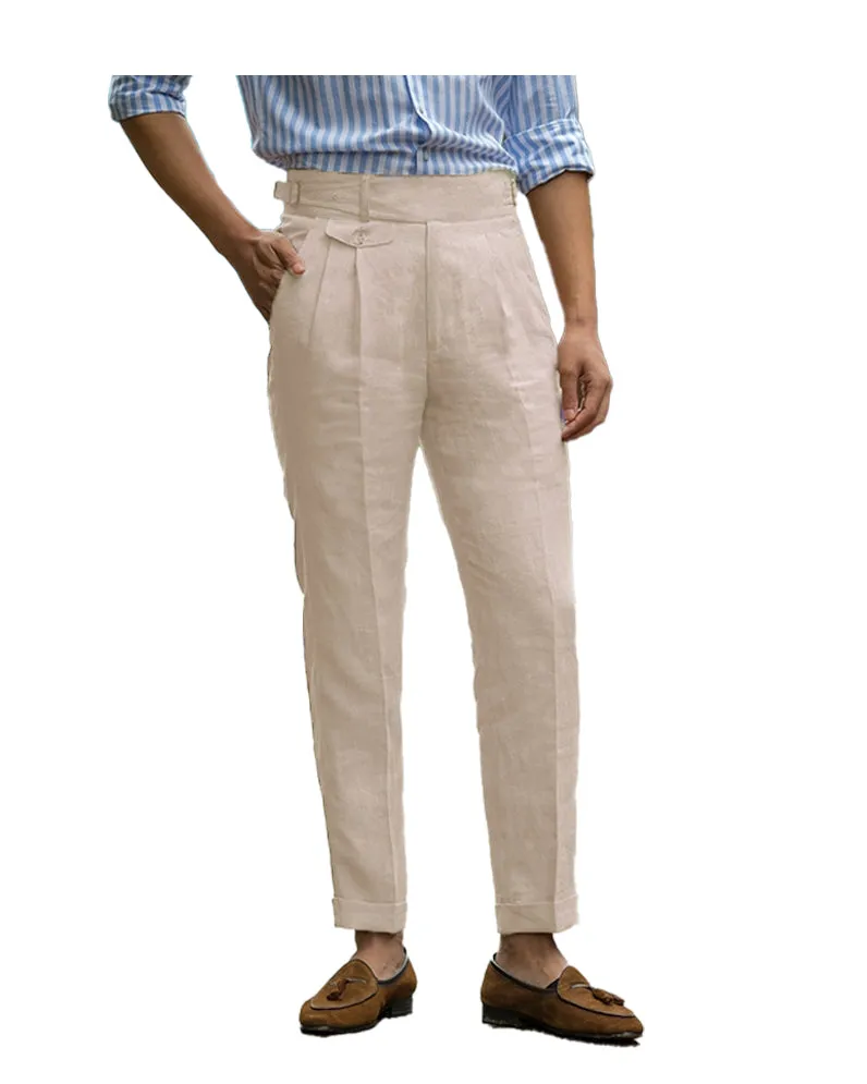 Casual Men's Suit Pants Cotton LinenTrousers For Wedding sold by Mens Event Wear product image thumbnail 5