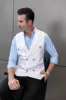 Fashion Men's Suit Vest Regular Fit Peak Lapel Waistcoat Groomsmen sold by Mens Event Wear