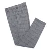 Casual Men's Suit Pants Grey Plaid Pleat-Front Trousers sold by Mens Event Wear