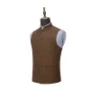 Casual Men's Slim Fit herringbone Stand Collar Waistcoat sold by Mens Event Wear