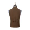 Casual Men's Slim Fit herringbone Stand Collar Waistcoat sold by Mens Event Wear