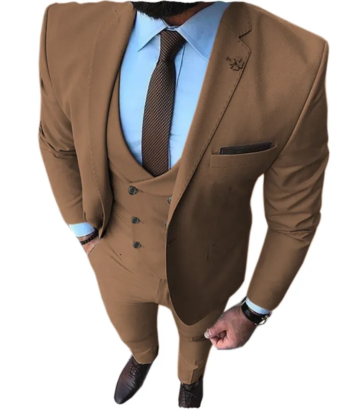 Casual Men's 3 Pieces Mens Suit Regular Fit Notch Lapel Tuxedos (Blazer+vest+Pants) sold by Mens Event Wear