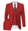 Casual Men's 3 Pieces Mens Suit Notch Lapel Flat Tuxedos (Blazer+vest+Pants) sold by Mens Event Wear