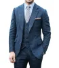 Vintage Classical 3 Pieces Mens Suit Herringbone Tweed Notch Lapel Tuxedos (Blazer+vest+Pants) sold by Mens Event Wear