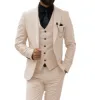 Formal Men's 3 Pieces Flat Slim Fit Peak Lapel Tuxedos For wedding (Blazer+vest+Pants) sold by Mens Event Wear