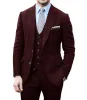 Vintage Classical 3 Pieces Mens Suit Herringbone Tweed Notch Lapel Tuxedos (Blazer+vest+Pants) sold by Mens Event Wear
