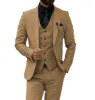 Formal Men's 3 Pieces Flat Slim Fit Peak Lapel Tuxedos For wedding (Blazer+vest+Pants) sold by Mens Event Wear