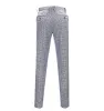 Men's Casual Suit Pants White Houndstooth Pleat-Front Trousers sold by Mens Event Wear