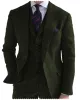 Formal 3 Piece Mens Suit Herringbone Notch Lapel Blazer (Blazer Vest+Pants) sold by Mens Event Wear