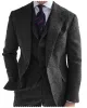 Formal 3 Piece Mens Suit Herringbone Notch Lapel Blazer (Blazer Vest+Pants) sold by Mens Event Wear
