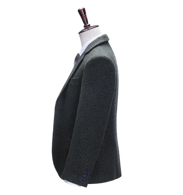 Men's 2 Pieces Formal Black Plaid Notch Lapel Tuxedos for Wedding(Blazer+Pants) sold by Mens Event Wear product image thumbnail 4