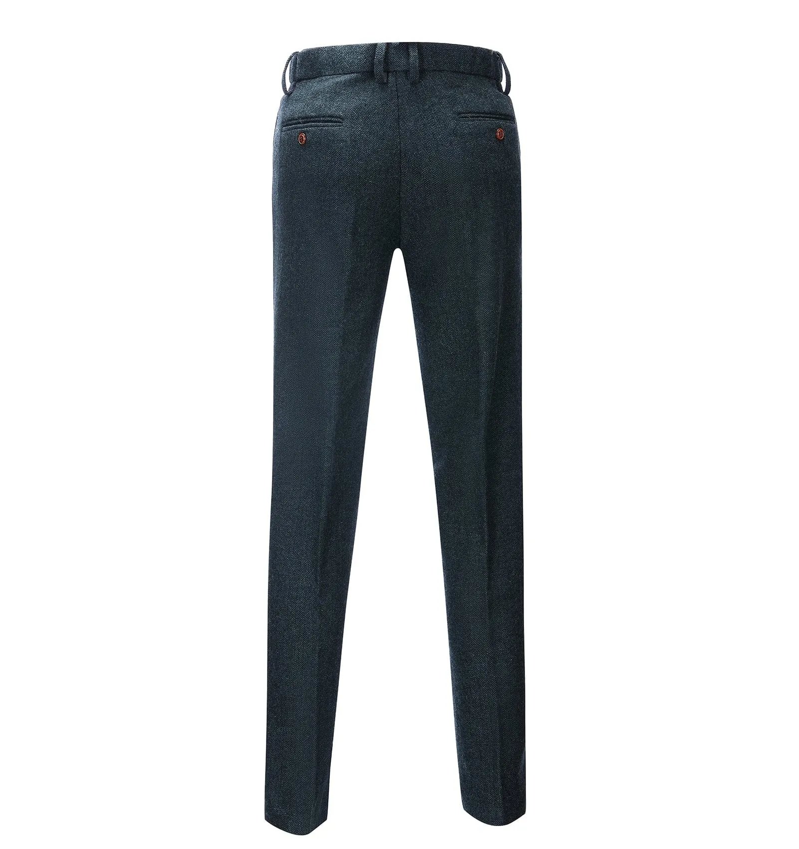 Menseventwear Men's Casual Suit Pant Herringbone Pleat-Front Trousers sold by Mens Event Wear product image thumbnail 2