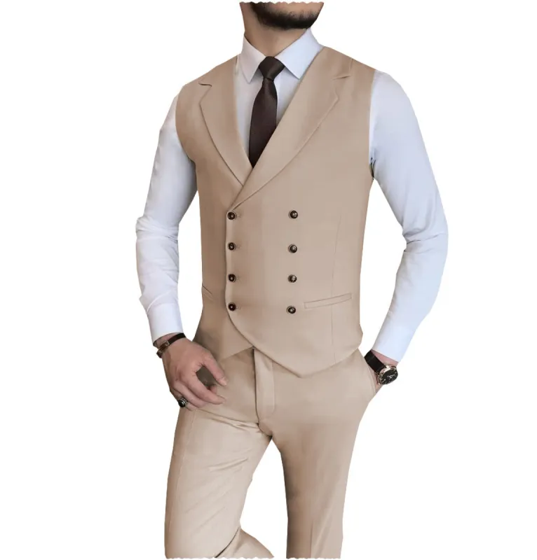 Formal 2 Pieces Double Breasted Mens Suit For Wedding (Vest + Pants) sold by Mens Event Wear
