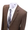 Menseventwear Men's 2 Pieces Formal Coffee Plaid Notch Lapel Tuxedos for Wedding(Blazer+Pants) sold by Mens Event Wear