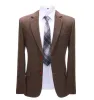 Menseventwear Men's 2 Pieces Formal Coffee Plaid Notch Lapel Tuxedos for Wedding(Blazer+Pants) sold by Mens Event Wear