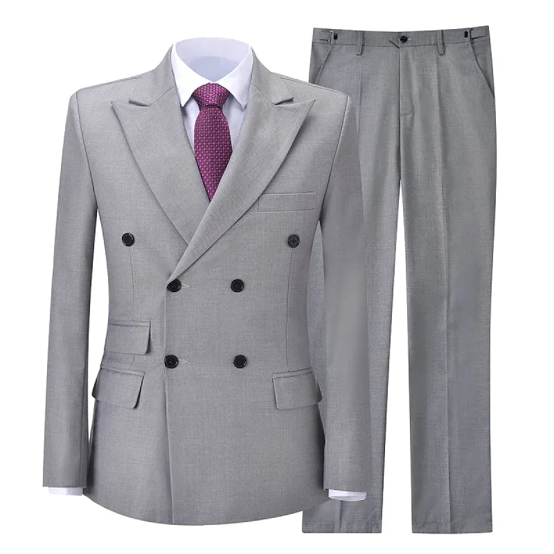 Menseventwear Casual Men's Suit Double Breasted 2 Piece Business Tuxedos (Blazer+Pants) sold by Mens Event Wear