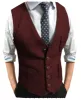 Menseventwear Casual Men's Classic Slim Fit Tweed Herringbone V Neck Waistcoat sold by Mens Event Wear