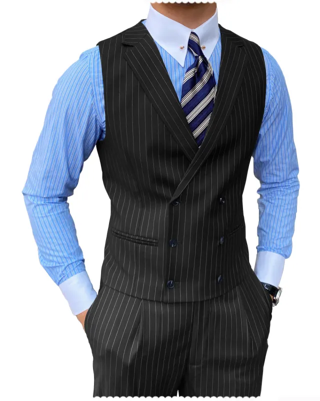 Men's 2 pieces Mens Suit Notch Lapel Striped For Wedding (Blazer+Pants) sold by Mens Event Wear