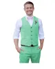 2 Pieces Mens Suit Flat V Neck Vest Suit For Wedding (Vest + Pants) sold by Mens Event Wear