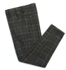 Men's Casual Suit Pants Black Plaid Pleat-Front Trousers sold by Mens Event Wear