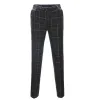 Men's Casual Suit Pants Black Plaid Pleat-Front Trousers sold by Mens Event Wear