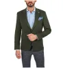 Menseventwear Formal Men's Slim Fit Peak Lapel Flat Blazer sold by Mens Event Wear