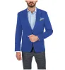 Menseventwear Formal Men's Slim Fit Peak Lapel Flat Blazer sold by Mens Event Wear