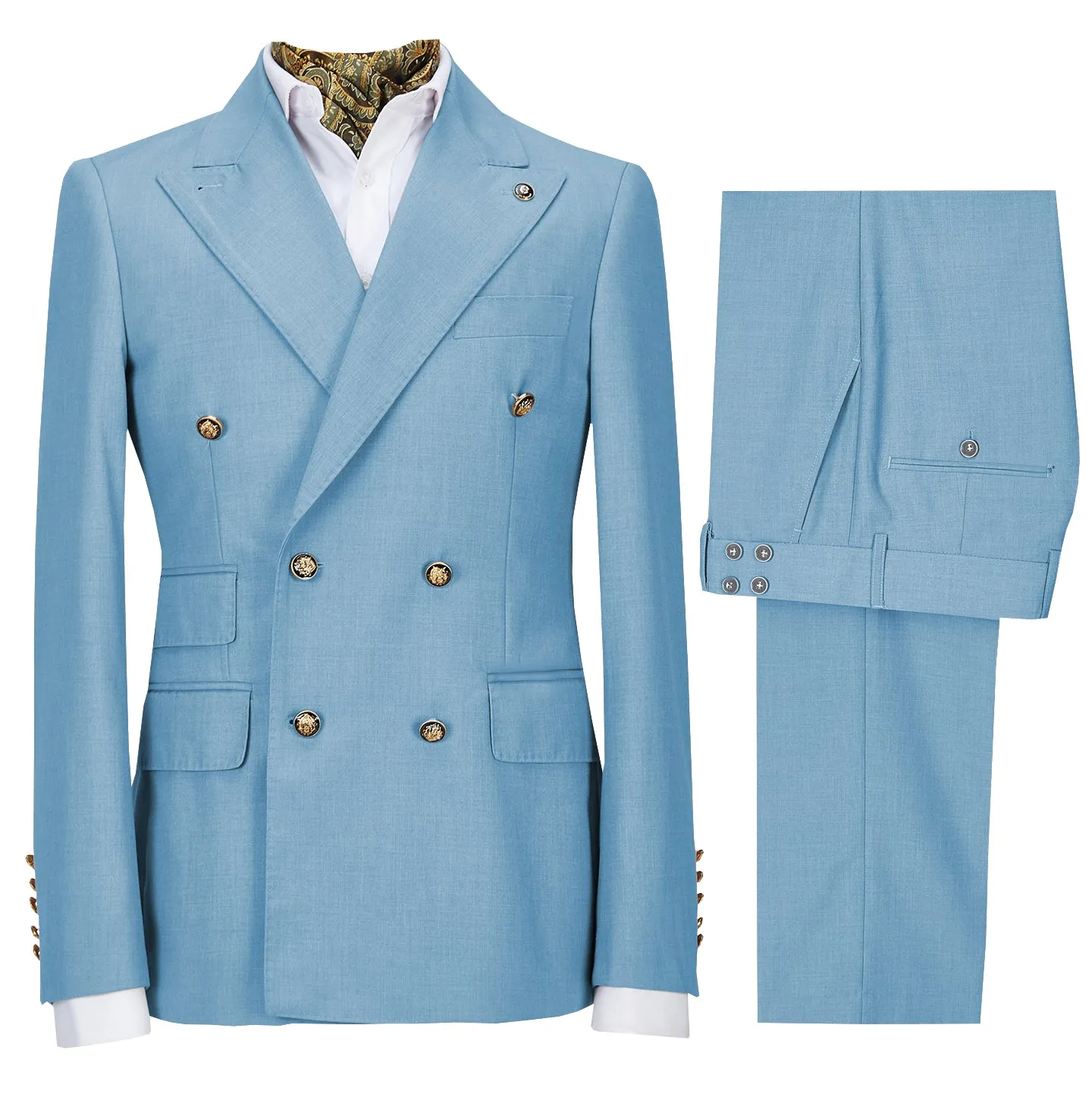 Menseventwear Leisure Men's 2 Pieces Mens Suit Regular Fit Tuxedos For Wedding (Blazer+Pants) sold by Mens Event Wear product image thumbnail 4