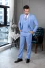 3 Piece Mens Suit Slim Fit Solid Peak lapel Suit (Blazer+Vest+Pants) sold by Mens Event Wear