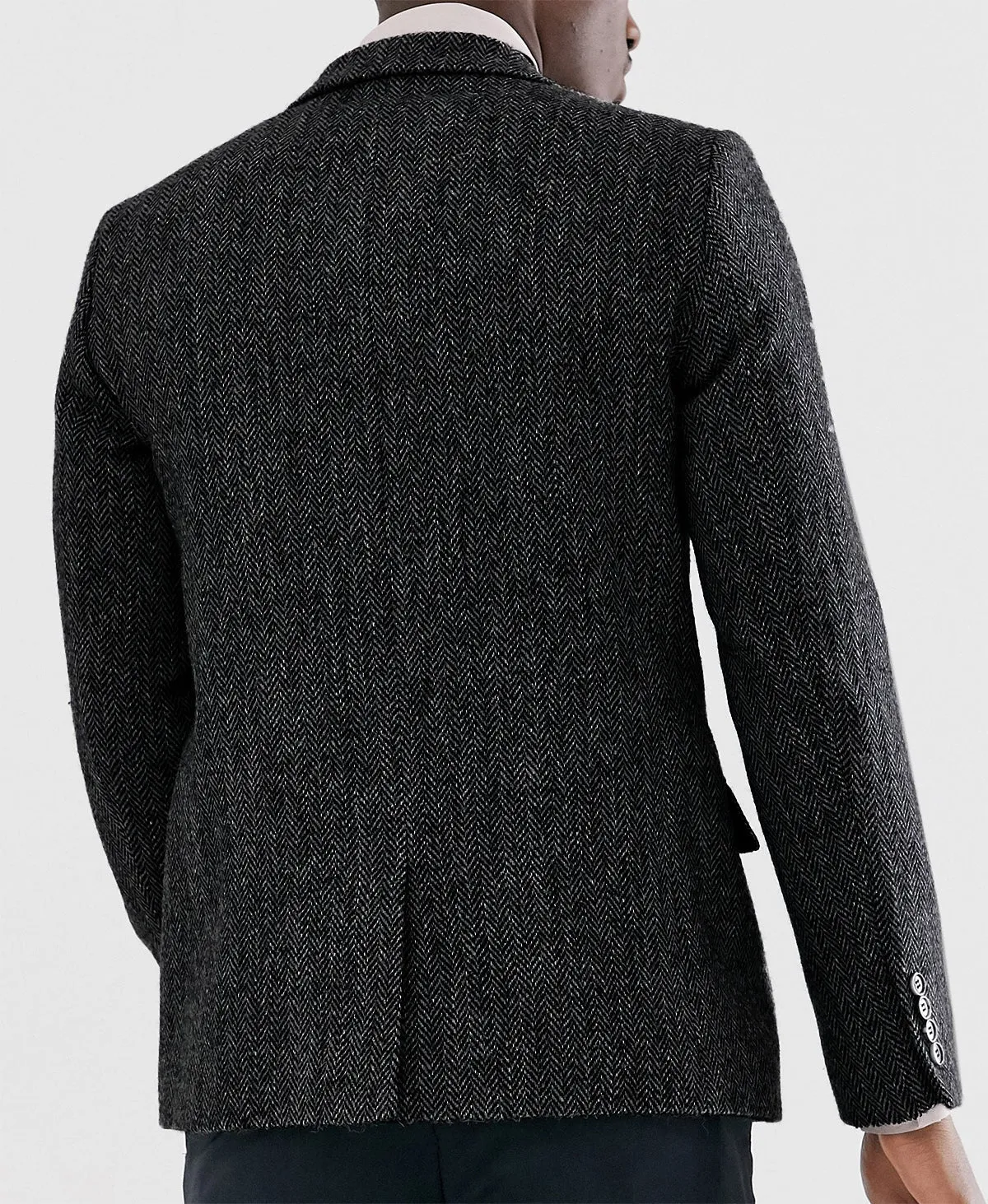 Menseventwear Formal Men's Wool Herringbone Notch Lapel Blazer sold by Mens Event Wear product image thumbnail 3
