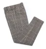 Men's Casual Suit Pants Khaki Plaid Pleat-Front Trousers sold by Mens Event Wear