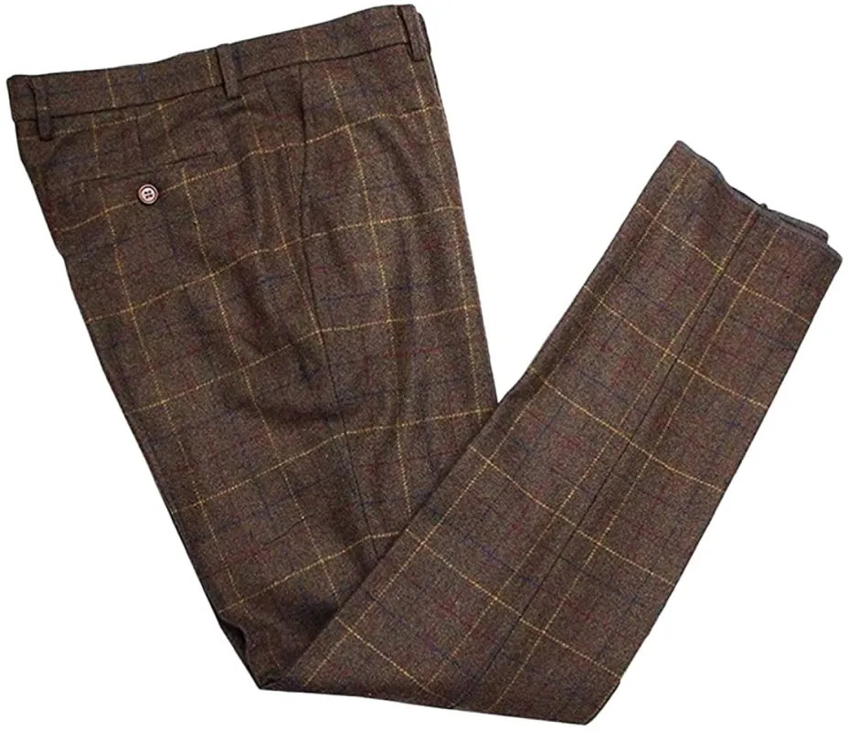 Casual Men's Plaid Suit Pants Tweed Trousers sold by Mens Event Wear